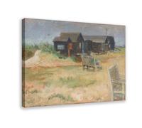 Impression sur toile de Pauline Plummer (b.1933) - Huile du 20e siècle, la cabane du ferryman - Impression sur toile et décoration murale moderne pour chambre à coucher (50 x 75 cm)