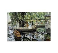 Impression sur toile de paysage La Grenouillere par Pierre Auguste Renoir - Impression sur toile moderne pour décoration d'intérieur ou de bureau