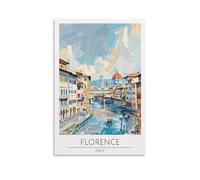 Impression sur toile de peintures à l'aquarelle de Florence Italie - 50 x 75 cm