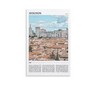 Impression sur toile de peintures à thème Avignon France pour salon, chambre à coucher, salle de bain, bureau, décoration d'intérieur - 30 x 45 cm