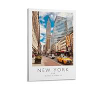 Impression sur toile de peintures à thème horizon de New York, voyage - 30 x 45 cm