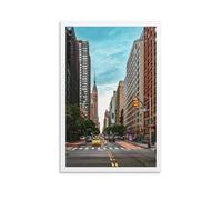 Impression sur toile de peintures à thème New York, rue de Manhattan, voyage - 40 x 60 cm