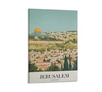 Impression sur toile de peintures à thème paysage urbain de Jérusalem, voyage, Israël - 40 x 60 cm