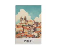 Impression sur toile de peintures à thème paysage urbain de Porto, Portugal, voyage - 50 x 75 cm