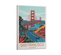 Impression sur toile de peintures à thème pont du Golden Gate de San Francisco, Californie - 30 x 45 cm
