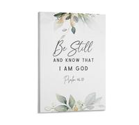 Impression sur toile de peintures à thème psaume Be Still And Know That I Am God - 30 x 45 cm