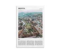 Impression sur toile de peintures à thème ville animée de Bristol Angleterre - 30 x 45 cm