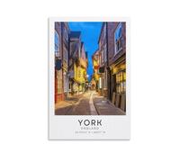 Impression sur toile de peintures à thème York Travel The Shambles England City - 30 x 45 cm