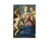 Impression sur toile de peintures Agnolo Bronzino La Sainte Famille avec le nourrisson Saint Jean-Baptiste (années 1540) - Impressions sur toile de peintures à thème « The Holy Family with The Infant