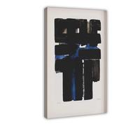 Impression sur toile de Pierre Soulages, Eau-forte Xa, lithographie, art mural vintage, décoration de chambre à coucher, bureau, cadeau, 30 x 45 cm