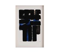 Impression sur toile de Pierre Soulages, Eau-forte Xa, lithographie, art mural vintage, décoration murale pour salon, chambre à coucher, 30 x 45 cm