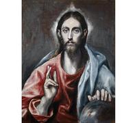 Impression sur toile de qualité - El Greco - Le Sauveur du monde - 76,2 x 101,6 cm | Prêt à encadrer | Idéal pour la décoration de la maison ou du bureau | Excellente idée