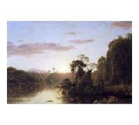 Impression sur toile de qualité - La Magdalena par Frederick Edwin Church - 76,2 x 101,6 cm | Prêt à encadrer | Idéal pour la décoration de la maison ou du bureau | Excellente idée