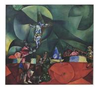 Impression sur toile de qualité supérieure - Marc Chagall - Calvaire - 76,2 x 101,6 cm - Prêt à encadrer - Idéal pour la décoration de la maison ou du bureau