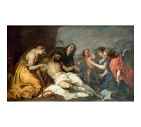 Impression sur toile de qualité - Van Dyck - Lamentation over the dead Christ - 127 x 101 cm | Prêt à encadrer | Idéal pour la décoration de la maison ou du bureau | Excellente idée