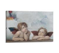 Impression sur toile de Raphaël (chérubins ailés) - Décoration murale moderne pour chambre à coucher - 20 x 30 cm