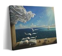 Impression sur toile de Salvador Dali - Peinture sur toile - Motif livre de vagues - Œuvres d'art pour décoration de chambre à coucher, salon - 20 x 30 cm