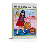 Impression sur toile de Steven Rhodes 6 « See You Later Assholes » pour chambre à coucher, décoration murale d'intérieur, 20 x 30 cm, style cadre