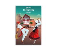 Impression sur toile de style rétro Jai Alai - Décoration murale moderne pour chambre à coucher - 30 x 45 cm