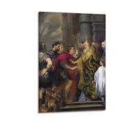 Impression sur toile de théodose de la cathédrale de Milan Anthony Van Dyck Saint Ambroise 30 x 45 cm