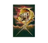 Impression sur toile de William Blake The Ancient of Days - Décoration murale d'intérieur moderne sans cadre - 50 x 75 cm