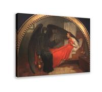 Impression sur toile Death And The Maiden 1900 par Marianne Stokes - Décoration murale moderne pour chambre à coucher - 30 x 45 cm