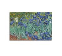 Impression sur toile décorative de Vincent Van Gogh (Irises) - Décoration murale d'intérieur moderne - 40 x 60 cm