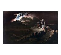 Impression sur toile décorative roulée - John Martin - Calvaire - 76,2 x 101,6 cm | Reproduction aux couleurs vives | Art décoratif durable et durable