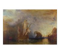 Impression sur toile décorative roulée - Joseph Mallord William Turner - Ulysses deriding Polyphemus - Homer's Odyssey - 76,2 x 101,6 cm | Reproduction des couleurs vives | Art décoratif durable et