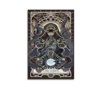 Impression sur toile décorative sur toile Tarot Major Arcana Dark Wind Wizard Casting Spell The Fool - Décoration murale moderne pour chambre à coucher - 50 x 75 cm