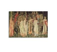 Impression sur toile Edward Coley Burne Jones - The Arming And Departure of The Knights - Décoration murale d'intérieur - 60 x 90 cm