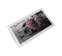 Impression sur toile élégante et moderne en forme de cœur rose sans cadre - Excellent choix de décoration pour n'importe quelle pièce