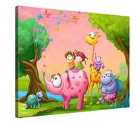 Impression Sur Toile En Grand Format 100x75cm - Merveilles Du Voyage - Photo Sur Toile Tendue Sur Châssis En Bois - Tableau Déco d'Art Murale Prêt A Accrocher - Collection Enfants par TooshToosh