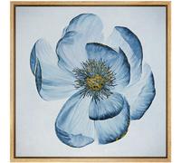 Impression sur toile encadr e SIGNWIN Art mural Fleur bleue en fleurs avec stigmate jaune Plantes florales Aquarelle Art moderne Gros plan rustiq