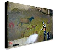 Impression sur toile encadrée Banksy Power Washer - Différentes tailles (A0 119,4 x 83,8 cm)