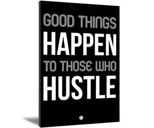 Impression sur toile encadrée « Good Thing Happen » - Noir - Décoration murale pour la maison, le salon, la chambre à coucher, avec citation - Prêt à accrocher - 20,3 x 30,5 cm