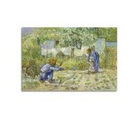 Impression sur toile « First Steps after Millet » de Vincent Van Gogh - Impression sur toile - 40 x 60 cm