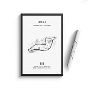Impression sur Toile Formule 1 Imola Monaco Piste Circuit Toile Peinture F1 Wall Art Affiche Nordique Esthétique Motorsport Course Décoration De La Maison Image, 40X50Cm No Frame