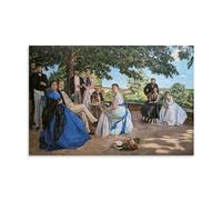 Impression sur toile Frederic Bazille Réunion de famille 60 x 90 cm