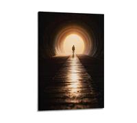 Impression sur toile « From Darkness to The Distant Light » - Décoration murale unique et moderne - Décoration d'intérieur - Pour salon, bureau, chambre à coucher - Cadeau - 40 x 60 cm