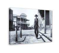 Impression sur toile Gary Cooper in High Noon 1952, légende du film - Décoration murale pour salon, chambre à coucher - 20 x 30 cm