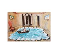 Impression sur toile Giorgio De Chirico Peintre Surréalisme Le Retour d'Ulysse - Décoration murale pour salon, chambre à coucher - 30 x 45 cm