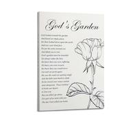 Impression sur toile Gods Garden Poetry - Décoration pour chambre à coucher, salon - 20 x 30 cm