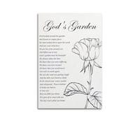 Impression sur toile Gods Garden Poetry - Décoration pour chambre à coucher, salon - Sans cadre - 60 x 90 cm