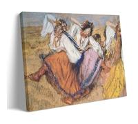 Impression sur toile « Great Work » d'Edgar Degas (danseurs ukrainiens) pour chambre à coucher, dortoir, salon - 30 x 45 cm