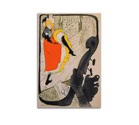 Impression sur toile Henri de Toulouse-Lautrec (Avril (Jane Avril), 1893 - Impression sur toile - Décoration murale pour chambre à coucher, salon (40 x 60 cm)
