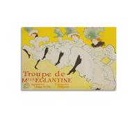 Impression sur toile Henri de Toulouse-Lautrec (Troupe de Mlle Églantine) - Décoration murale d'intérieur - 60 x 90 cm