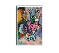 Impression sur toile Henri Matisse Print les pivoines Poster Matisse Peinture Vintage Floral Art Mural Fleur dans Vase Contemporain Salon Chambre Bureau Art Déco Moderne 30,5 x 45,7 cm Sans Cadre