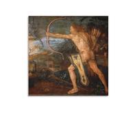 Impression sur toile Hercule et les oiseaux de Stymphalian - Décoration murale - 50 x 50 cm