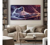 Impression Sur Toile Horreur Fantôme Tableau Decoration Murale Salon 70x140 cm 1 Pièce Tableau Decoration Murale Musique DJ Cadre en Bois Peinture Sur Toile Chambre